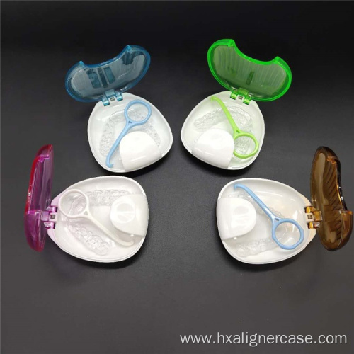 Durable Various Colors Orthodontic Shell Shape Retainer Box